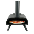 Horno de pizza portátil de leña y pellets de 13" (33 cm) con piedra y termómetro | iBiggoo