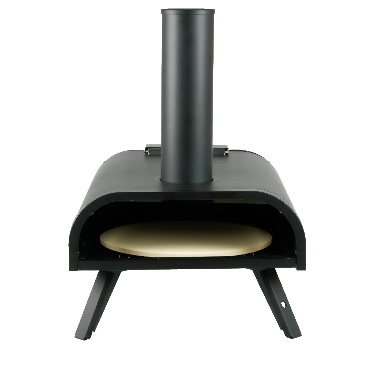 Horno de pizza portátil de leña y pellets de 13" (33 cm) con piedra y termómetro | iBiggoo