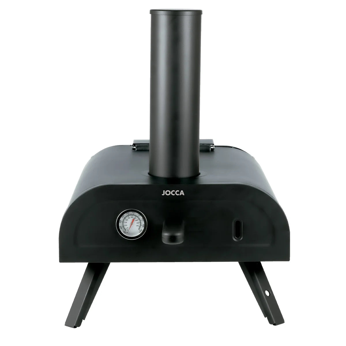 Horno de pizza portátil de leña y pellets de 13" (33 cm) con piedra y termómetro | iBiggoo