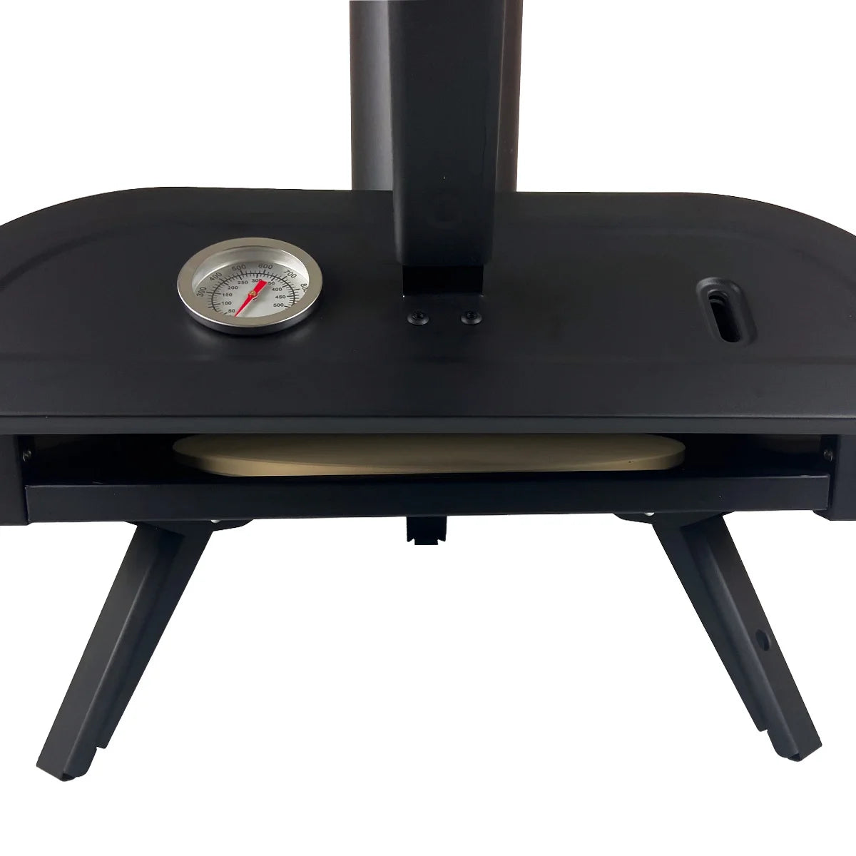 Horno de pizza portátil de leña y pellets de 13" (33 cm) con piedra y termómetro | iBiggoo
