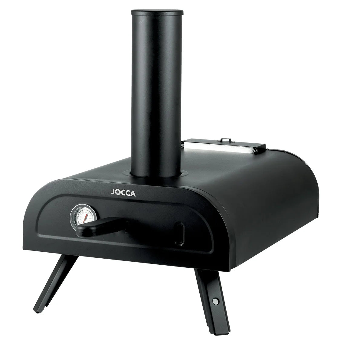 Horno de pizza portátil de leña y pellets de 13" (33 cm) con piedra y termómetro | iBiggoo