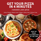 Horno de pizza portátil eléctrico de 12 pulgadas (32 cm) 1200 W hasta 420 °C | iBiggoo