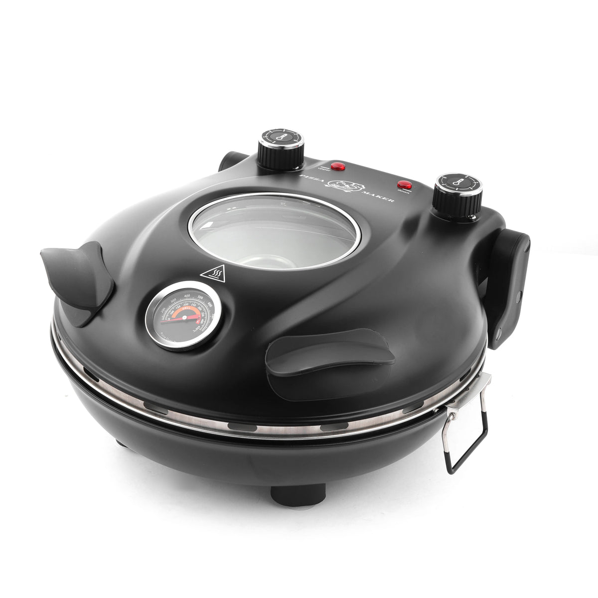 Horno de pizza portátil eléctrico de 12 pulgadas (32 cm) 1200 W hasta 420 °C | iBiggoo