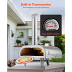 Horno de pizza portátil de 12 pulgadas de leña y pellets | iBiggoo